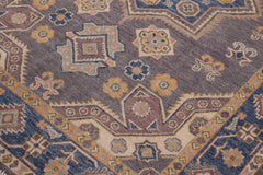 handmade Traditional Kafkaz Gray Lt. Blue Hand-made RECTANGLE 100% WOOL area rug 4X6