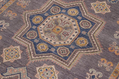 handmade Traditional Kafkaz Gray Lt. Blue Hand-made RECTANGLE 100% WOOL area rug 4X6