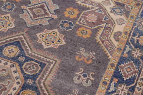 handmade Traditional Kafkaz Gray Lt. Blue Hand-made RECTANGLE 100% WOOL area rug 4' x 6'