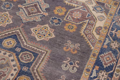 handmade Traditional Kafkaz Gray Lt. Blue Hand-made RECTANGLE 100% WOOL area rug 4X6