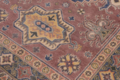 handmade Geometric Kazak Light Purpl Lt. Blue Hand-made RECTANGLE 100% WOOL area rug 4'X6'