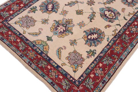 handmade Traditional Kafkaz Lt. Gold Red Hand-made RECTANGLE 100% WOOL area rug 4x6