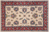 Boho Chic Ziegler Nicholas Gold/Red Hand-Knotted Wool Rug - 4'1'' x 5'10''