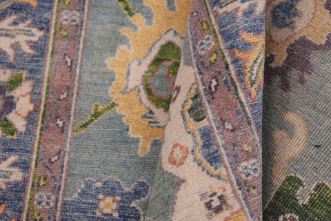 handmade Traditional Kafkaz Lime Green Lt. Blue Hand-made RECTANGLE 100% WOOL area rug 4x6
