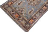 handmade Geometric Kazak Lt. Blue Gray Hand-made RECTANGLE 100% WOOL area rug 2' x 3'