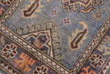 handmade Geometric Kazak Lt. Blue Gray Hand-made RECTANGLE 100% WOOL area rug 2' x 3'
