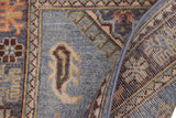 handmade Geometric Kazak Lt. Blue Gray Hand-made RECTANGLE 100% WOOL area rug 2' x 3'