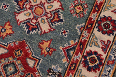handmade Geometric Kazak Lt. Green Beige Hand-made RECTANGLE 100% WOOL area rug 2'X3'
