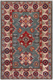handmade Geometric Kazak Lt. Green Beige Hand-made RECTANGLE 100% WOOL area rug 2' x 3'