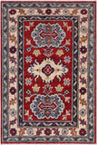 handmade Geometric Kazak Red Beige Hand-made RECTANGLE 100% WOOL area rug 2' x 3'