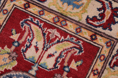 handmade Geometric Kazak Red Beige Hand-made RECTANGLE 100% WOOL area rug 2'X3'