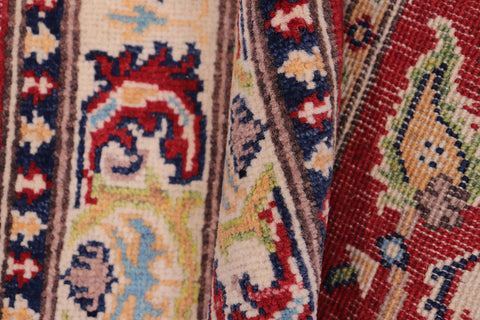 handmade Geometric Kazak Red Beige Hand-made RECTANGLE 100% WOOL area rug 2'X3'
