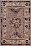 handmade Geometric Kazak Lt. Brown Beige Hand-made RECTANGLE 100% WOOL area rug 2' x 3'