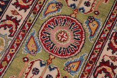 handmade Geometric Kazak Lt. Green Beige Hand-made RECTANGLE 100% WOOL area rug 2'X3'