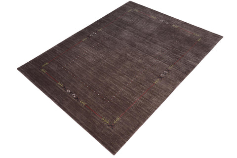 handmade Modern Gabbeh Black Black Hand-made RECTANGLE 100% WOOL area rug 8' x 10'