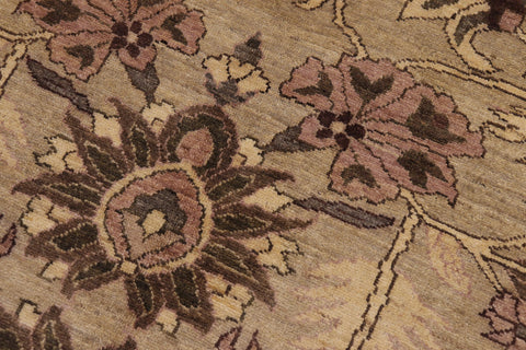 handmade Traditional Kafkaz Taupe Tan Hand Knotted RECTANGLE 100% WOOL area rug 9x12