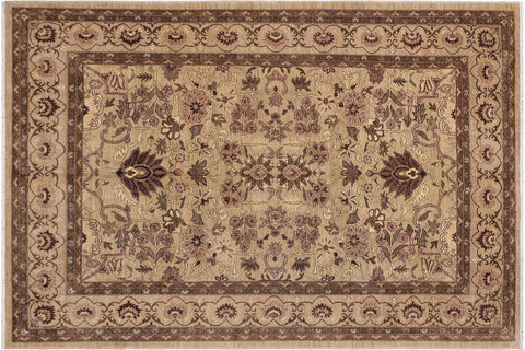 handmade Traditional Kafkaz Taupe Tan Hand Knotted RECTANGLE 100% WOOL area rug 9x12