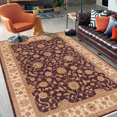 handmade Traditional Kafkaz Purple Beige Hand Knotted RECTANGLE 100% WOOL area rug 9X12