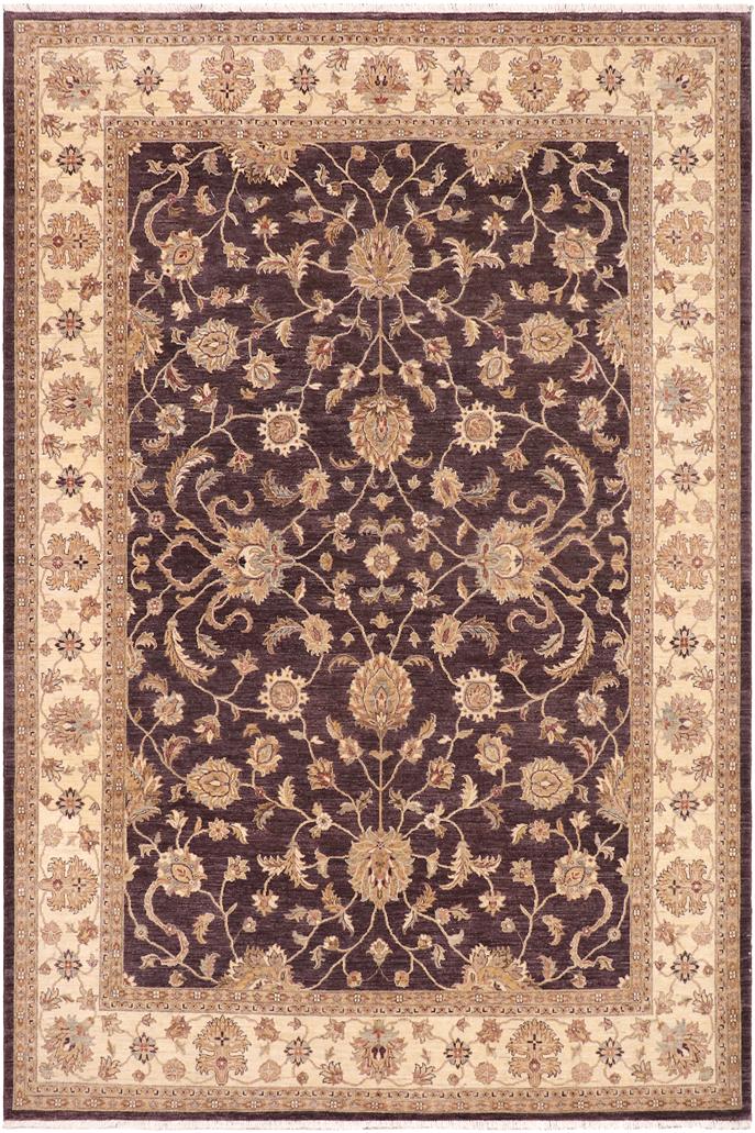 handmade Traditional Kafkaz Purple Beige Hand Knotted RECTANGLE 100% WOOL area rug 9X12