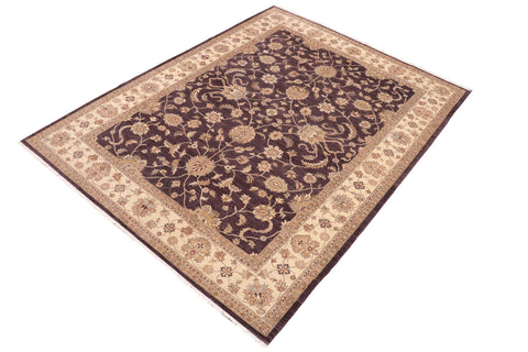 handmade Traditional Kafkaz Purple Beige Hand Knotted RECTANGLE 100% WOOL area rug 9x12