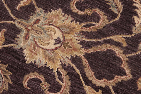 handmade Traditional Kafkaz Purple Beige Hand Knotted RECTANGLE 100% WOOL area rug 9x12