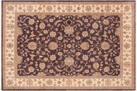 handmade Traditional Kafkaz Purple Beige Hand Knotted RECTANGLE 100% WOOL area rug 9x12