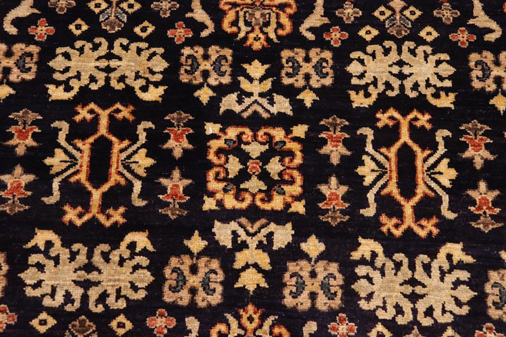 handmade Transitional Kafkaz Blue Gold Hand Knotted RECTANGLE 100% WOOL area rug 9 x 12