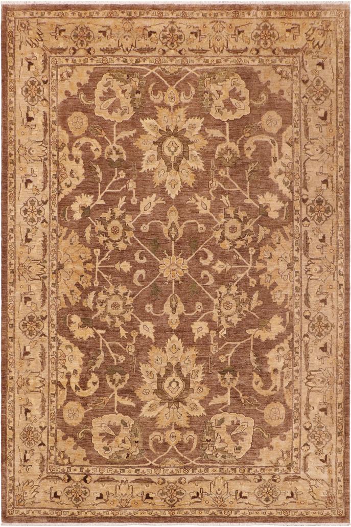 handmade Traditional Kafkaz Brown Beige Hand Knotted RECTANGLE 100% WOOL area rug 8X11
