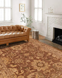 handmade Traditional Kafkaz Brown Beige Hand Knotted RECTANGLE 100% WOOL area rug 8 x 11