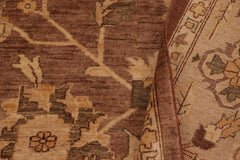 handmade Traditional Kafkaz Brown Beige Hand Knotted RECTANGLE 100% WOOL area rug 8X11