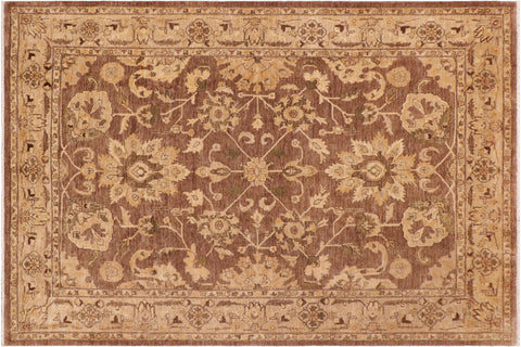handmade Traditional Kafkaz Brown Beige Hand Knotted RECTANGLE 100% WOOL area rug 8x11