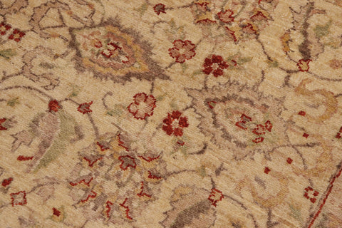 handmade Transitional Kafkaz Tan Brown Hand Knotted RECTANGLE 100% WOOL area rug 9' x 12'