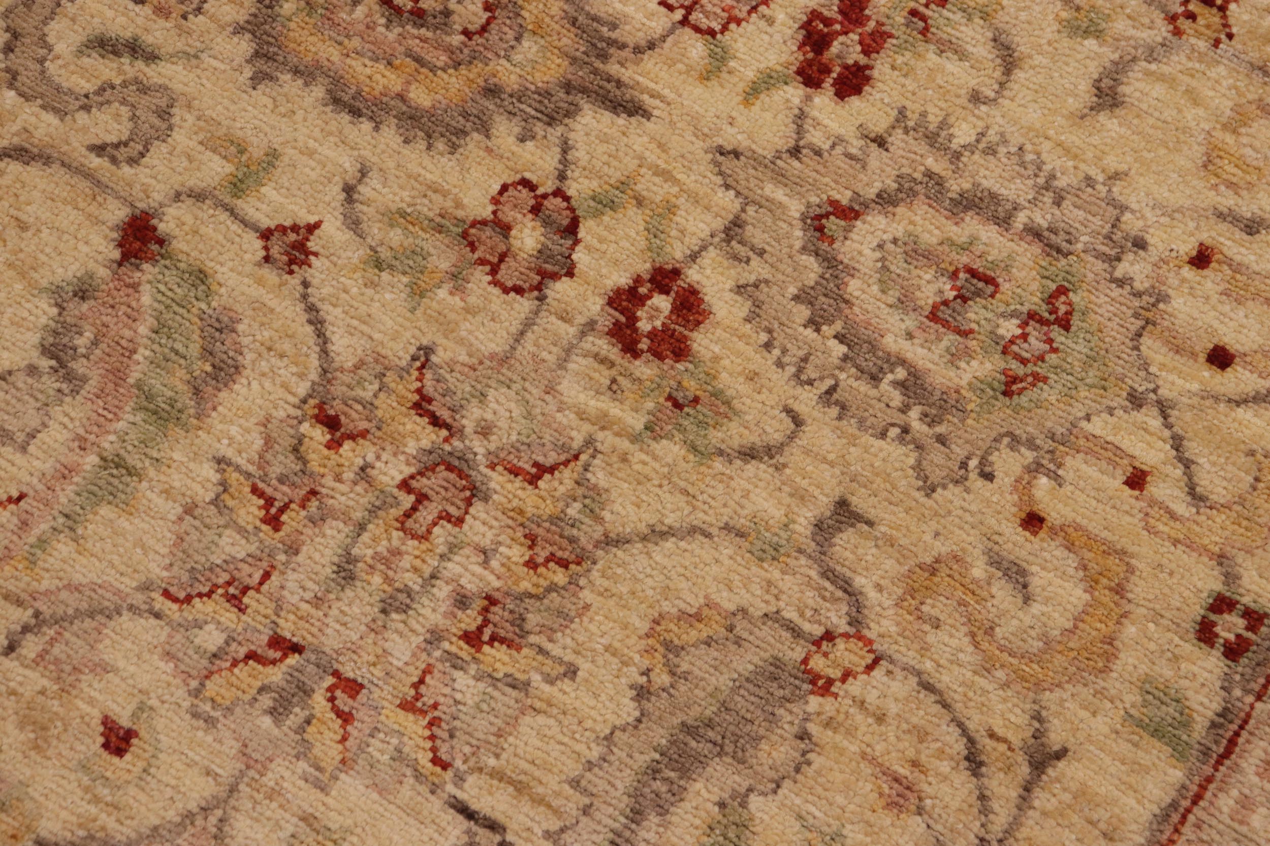 handmade Transitional Kafkaz Tan Brown Hand Knotted RECTANGLE 100% WOOL area rug 9' x 12'
