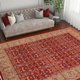 handmade Transitional Kafkaz Red Lt. Green Hand Knotted RECTANGLE 100% WOOL area rug 9 x 12