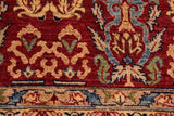 handmade Transitional Kafkaz Red Lt. Green Hand Knotted RECTANGLE 100% WOOL area rug 9 x 12