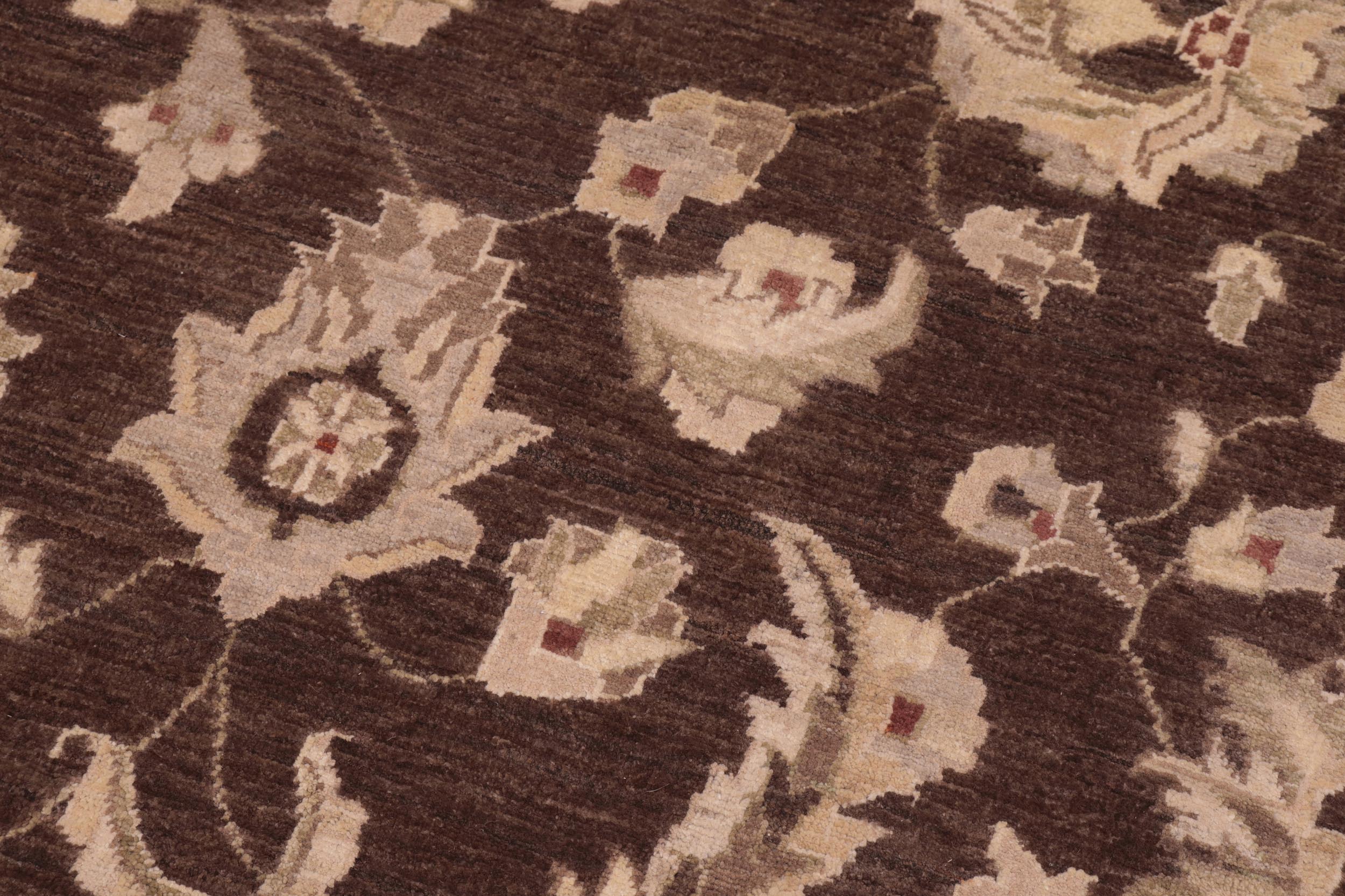 handmade Traditional Kafkaz Brown Lt. Gray Hand Knotted RECTANGLE 100% WOOL area rug 9x12