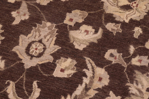 handmade Traditional Kafkaz Brown Lt. Gray Hand Knotted RECTANGLE 100% WOOL area rug 9x12