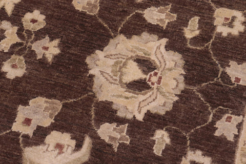 handmade Traditional Kafkaz Brown Lt. Gray Hand Knotted RECTANGLE 100% WOOL area rug 9x12