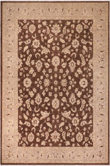 handmade Traditional Kafkaz Brown Lt. Gray Hand Knotted RECTANGLE 100% WOOL area rug 9X12