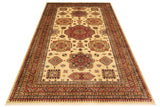 handmade Geometric Super Kazak Beige Rust Hand Knotted RECTANGLE 100% WOOL area rug 6 x 8