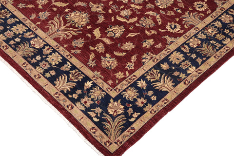 handmade Traditional Kafkaz Red Blue Hand Knotted RECTANGLE 100% WOOL area rug 9x12