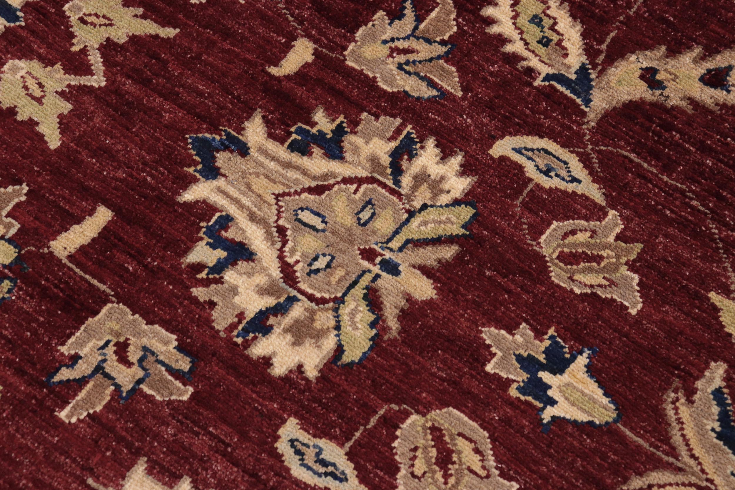handmade Traditional Kafkaz Red Blue Hand Knotted RECTANGLE 100% WOOL area rug 9x12