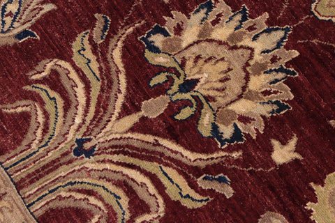 handmade Traditional Kafkaz Red Blue Hand Knotted RECTANGLE 100% WOOL area rug 9x12