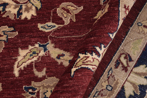 handmade Traditional Kafkaz Red Blue Hand Knotted RECTANGLE 100% WOOL area rug 9x12