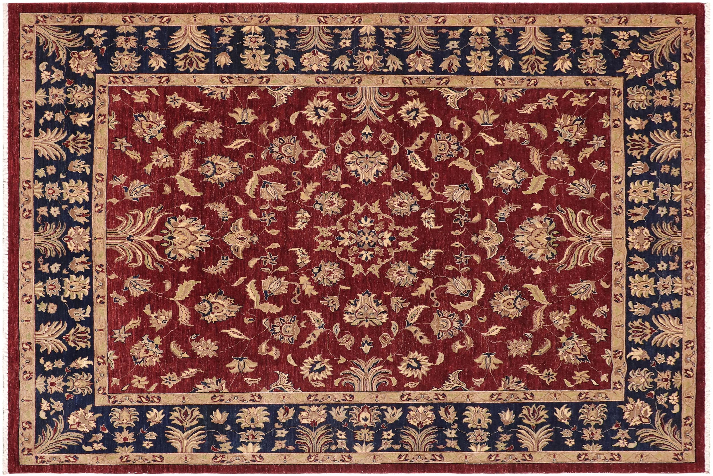handmade Traditional Kafkaz Red Blue Hand Knotted RECTANGLE 100% WOOL area rug 9x12