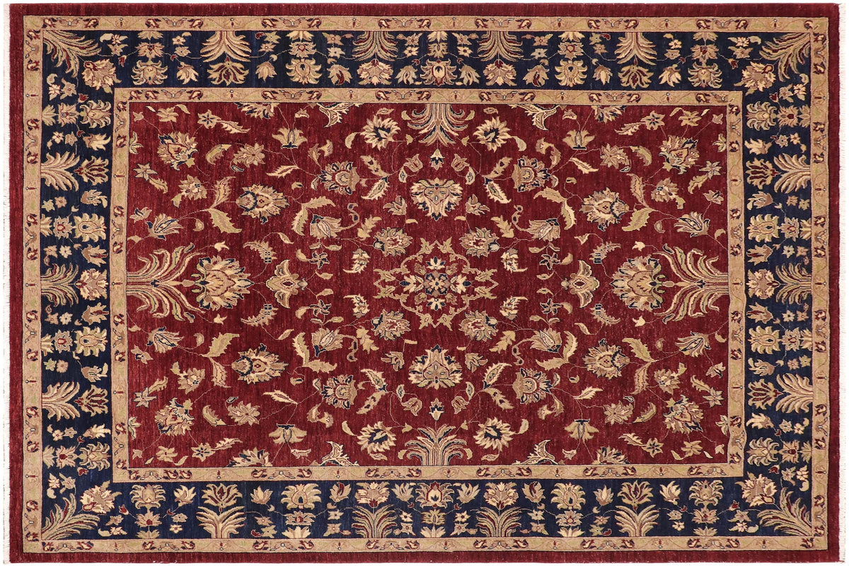 handmade Traditional Kafkaz Red Blue Hand Knotted RECTANGLE 100% WOOL area rug 9x12