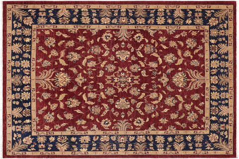handmade Traditional Kafkaz Red Blue Hand Knotted RECTANGLE 100% WOOL area rug 9x12