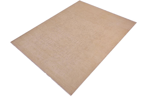 handmade Modern Kafkaz Lt. Gold Gold Hand Knotted RECTANGLE 100% WOOL area rug 5' x 6'