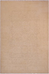 handmade Transitional Kafkaz Lt. Gold Gold Hand Knotted RECTANGLE 100% WOOL area rug 5X6