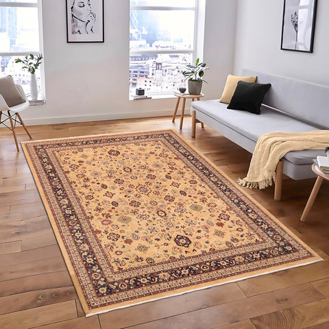 handmade Transitional Kafkaz Beige Blue Hand Knotted RECTANGLE 100% WOOL area rug 9' x 12'